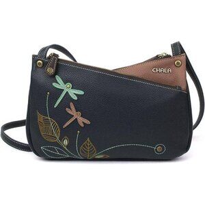 Chalayan Black and Green Bag Vegan Leather, Dragonfly Shoulder Crossbody